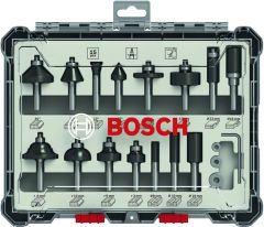 Bosch Freze Seti 15 Parça Karışık 8 mm