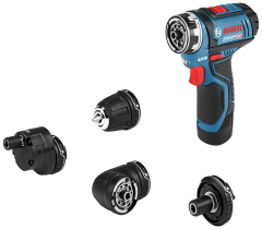 Bosch Professional GSR 12V-15 FC Set 2 Ah Çift Akülü Delme/Vidalama - Çanta + 3 adaptör