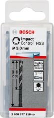 Bosch Impact Ctrl HSS 3,0*72mm 10'lu Paket