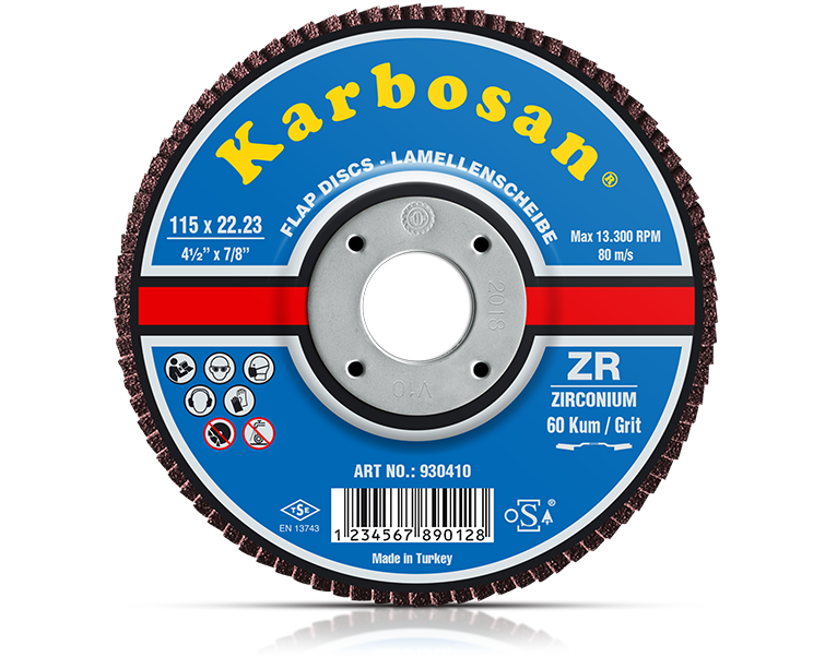 Karbosan ZR Flap Disk 115x22.23 60 Kum