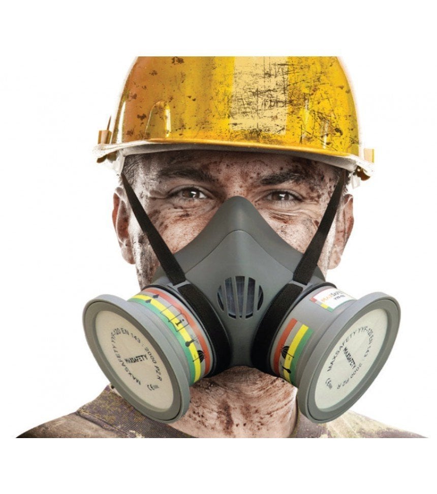 Max Safety YYM-SET2 Yarım Yüz Maskesi Çift Filtreli