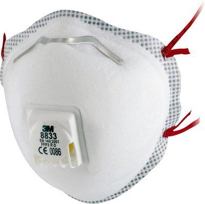 3M 8833  FFP3 Ventilli Toz ve Sis Maskesi