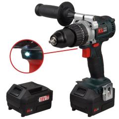 KLPRO KLDM18B-50 18Volt/5.0Ah Li-ion Çift Akülü Kömürsüz Profesyonel Darbeli Matkap