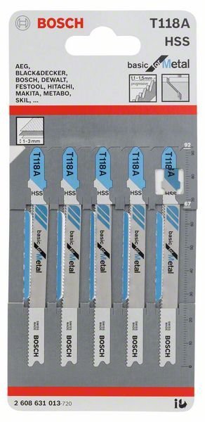Bosch T 118 G Basic for Metal 5'li