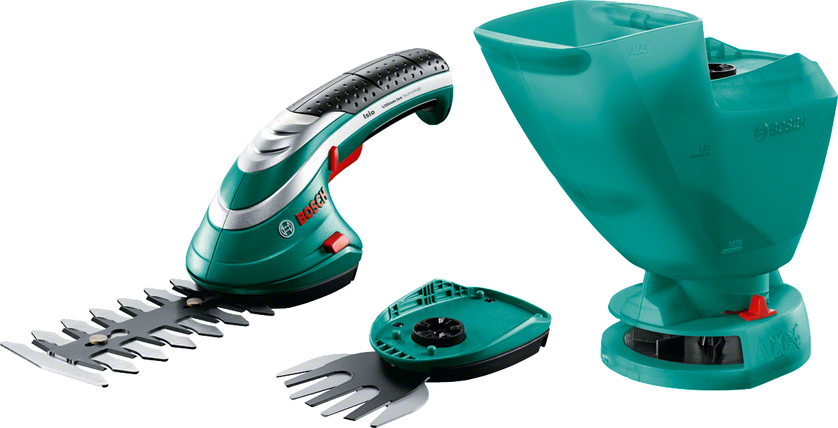 Bosch ISIO3 Çim ve Topiari Makası + Serpme Aparatı