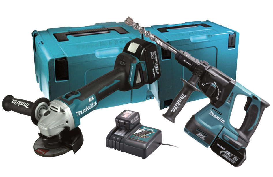 Makita DGA454 Akülü Avuç Taşlama ve DHR243 Akülü Elektropnömatik Kırıcı ve Delici