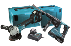 Makita DGA454 Akülü Avuç Taşlama ve DHR243 Akülü Elektropnömatik Kırıcı ve Delici
