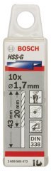 Bosch HSS-G 1,7*43 mm 10'lu Paket