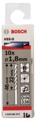 Bosch HSS-G 1,8*46 mm 10'lu Paket
