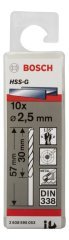 Bosch HSS-G 2,5*57 mm 10'lu Paket