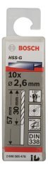 Bosch HSS-G 2,6*57 mm 10'lu Paket