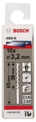 Bosch HSS-G 3,2*65 mm 10'lu Paket