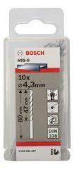 Bosch HSS-G 4,3*80 mm 10'lu Paket