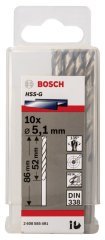 Bosch HSS-G 5,1*86 mm 10'lu Paket