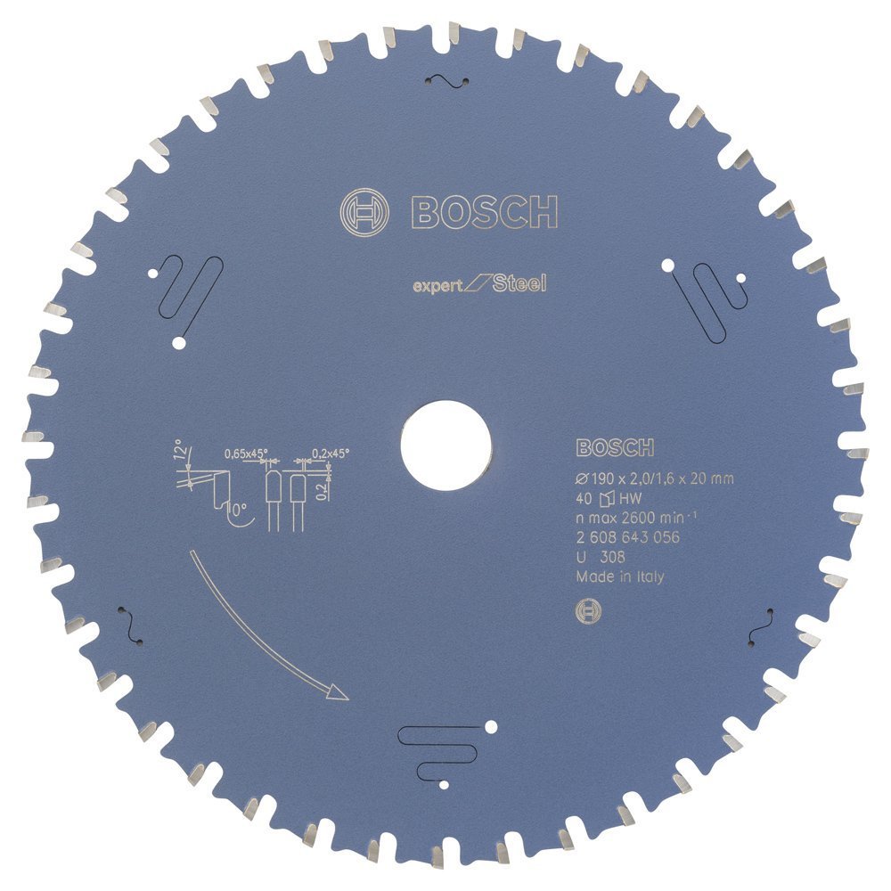 Bosch Expert for Steel 190x20 mm 40 Diş