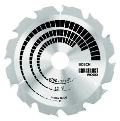 Bosch Construct Wood 190x30 mm 12 Diş
