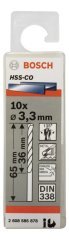 Bosch HSS-Co 3,3*65 mm 10'lu Paket