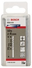 Bosch HSS-Co 4*75 mm 10'lu Paket