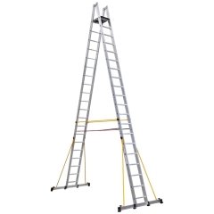 Çağsan 19+1 Basamaklı A Tipi Platformlu Alüminyum Merdiven