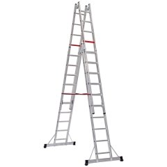 Çağsan 2x10 Basamaklı A Tipi Çift Taraflı Sürgülü Alüminyum Merdiven