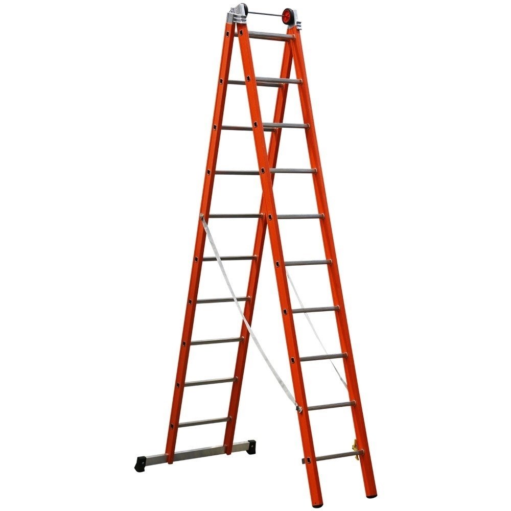 Çağsan 2x10 Basamaklı İki Parçalı Çok Amaçlı Fiberglas Merdiven