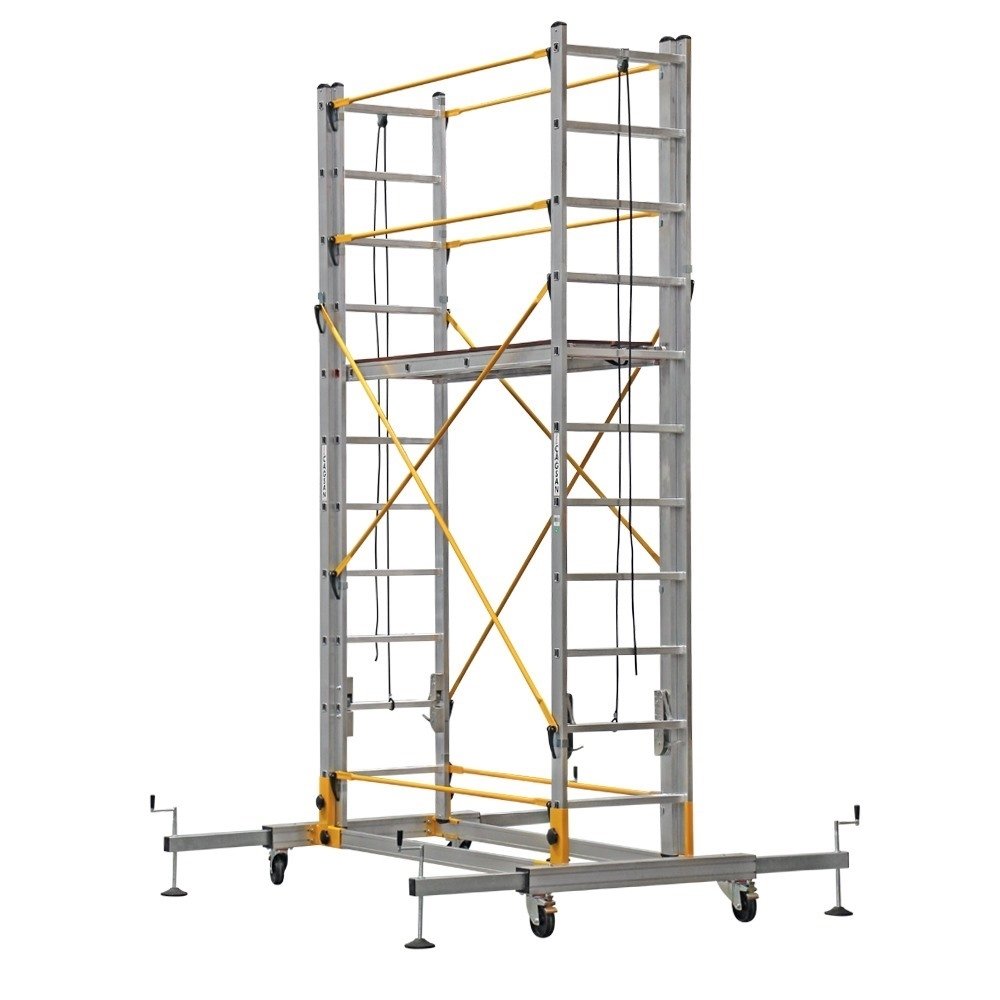 Çağsan 2x11 Basamaklı TeleSafe İki Parçalı Alüminyum İskele