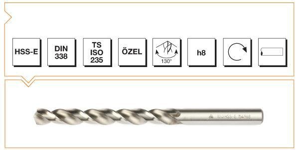 MTE HSS-E DIN 338 Matkap Ucu 3.40 mm- Gümüş Seri