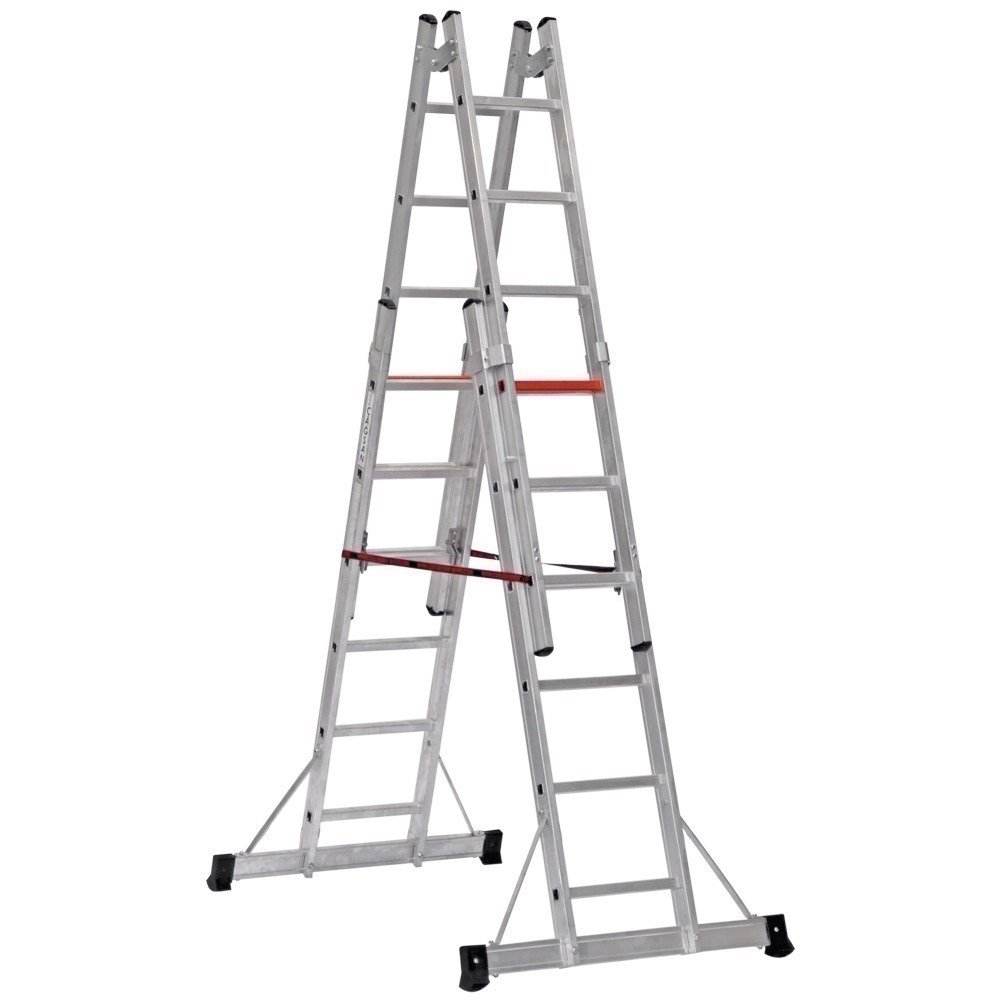 Çağsan 2x6 Basamaklı A Tipi Çift Taraflı Sürgülü Alüminyum Merdiven