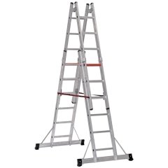 Çağsan 2x6 Basamaklı A Tipi Çift Taraflı Sürgülü Alüminyum Merdiven