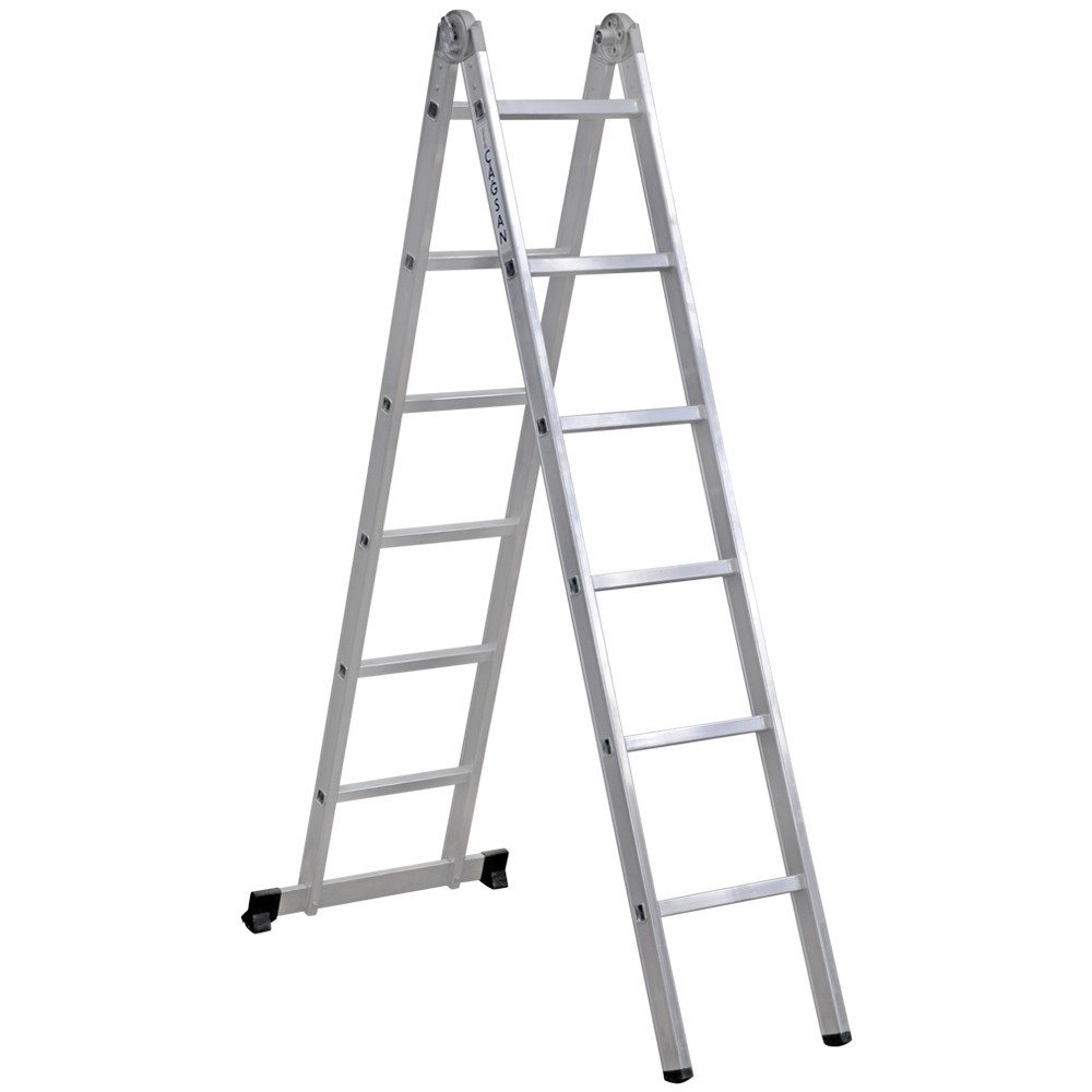 Çağsan 2x6 Basamaklı Katlanır Alüminyum Merdiven
