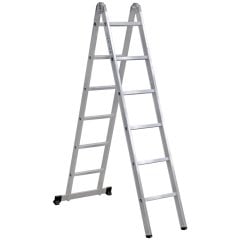 Çağsan 2x6 Basamaklı Katlanır Alüminyum Merdiven