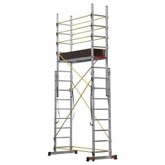 Çağsan 2x8 Basamaklı Çok Amaçlı Alüminyum İskele-Merdiven