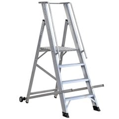 Çağsan 3+1 Basamaklı Tekerlekli Katlanır Platformlu Merdiven