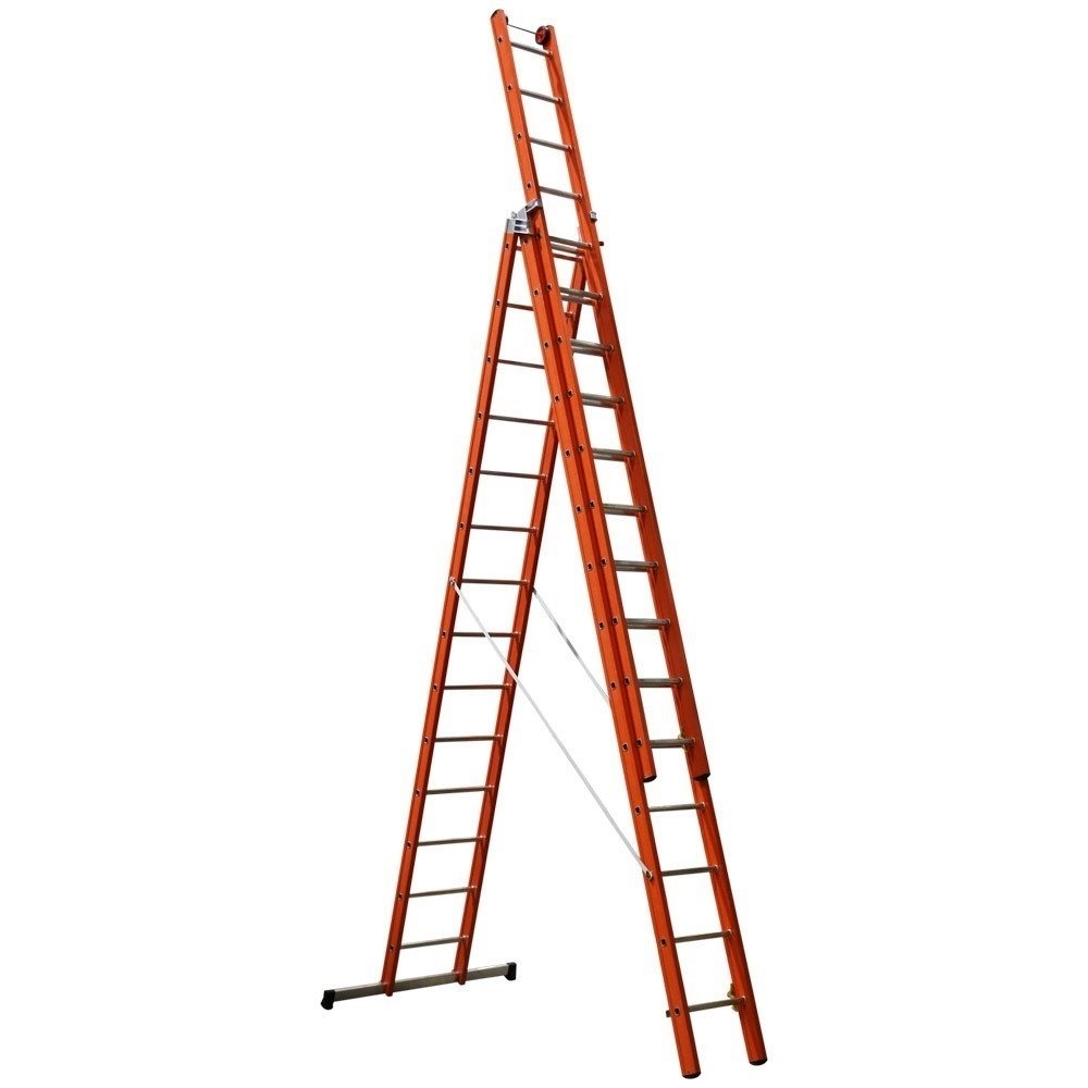 Çağsan 3x14 Basamaklı Üç Parçalı Çok Amaçlı Fiberglas Merdiven