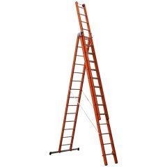 Çağsan 3x14 Basamaklı Üç Parçalı Çok Amaçlı Fiberglas Merdiven