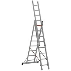 Çağsan 3x8 Basamaklı Üç Parçalı Çok Amaçlı Alüminyum Merdiven